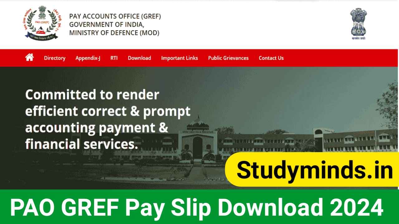 PAO GREF Pay Slip Download 2024