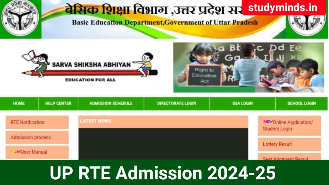 UP RTE Admission 202425 Application Form, Last Date, School List