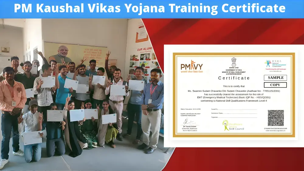 PM Kaushal Vikas Yojana Training Certificate