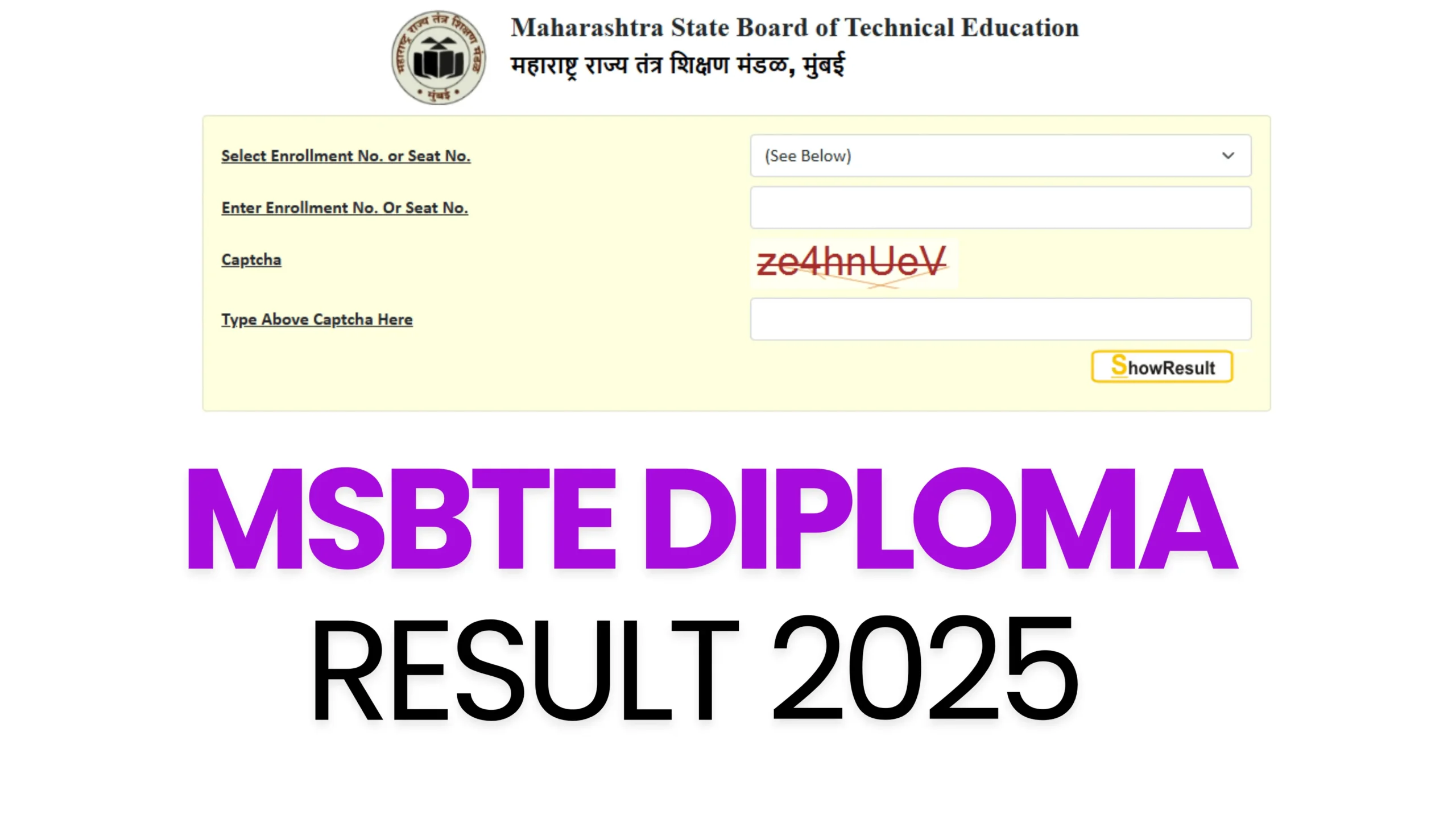 MSBTE Winter Diploma Result 2025